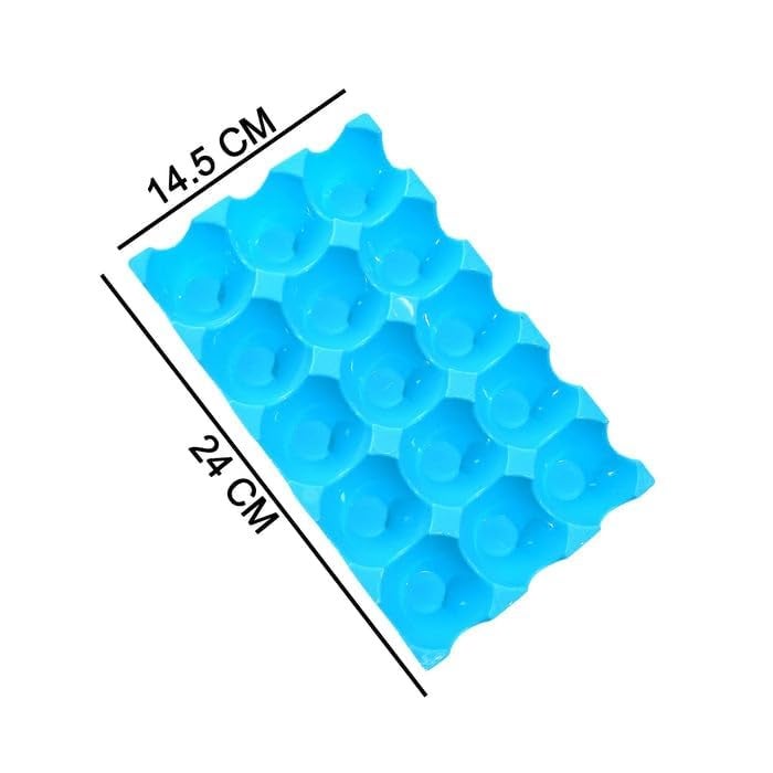 ATOOZED Egg Tray Storage Container 15 Eggs Storage Holder Refrigerator with Lid Fridge Egg Holder Tray Bin Contain Colour May Vary2 PCS - Image 2