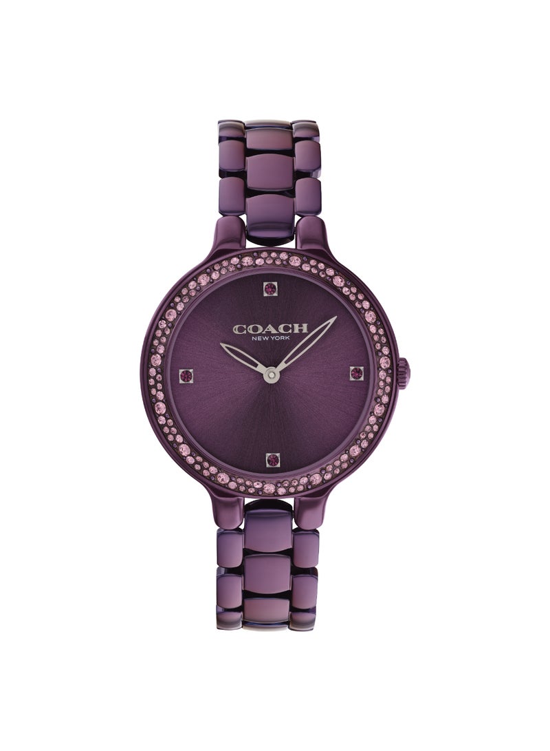 COACH Round Analog Women's Purple Case Watch - 14504353 - Image 1