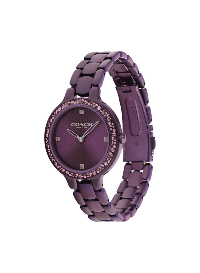 COACH Round Analog Women's Purple Case Watch - 14504353 - Image 2