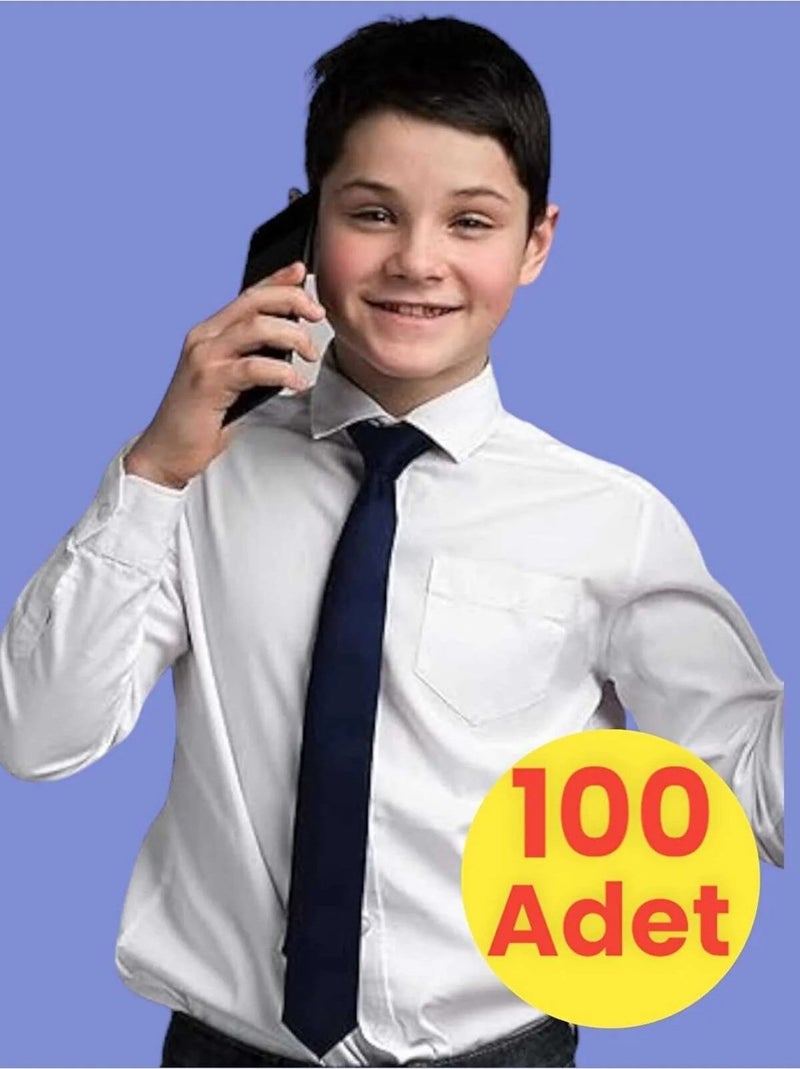 Mood Agenda Unisex 5 - 10 Years Old Children's Elastic Tie 100 Pieces 