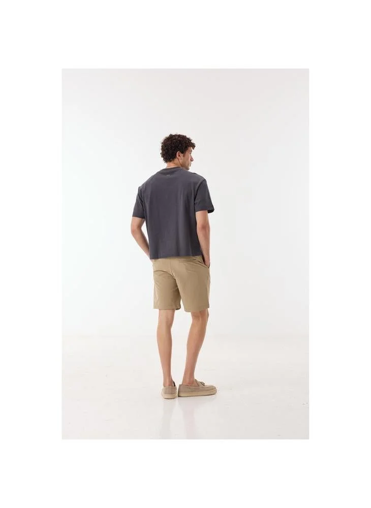 Ashita Fernandes  Cassian Men’s Grey Solid Cotton Blend T-Shirt – Relaxed Fit, Round Neck, Lightweight Casual Wear for Men | Best Price UAE