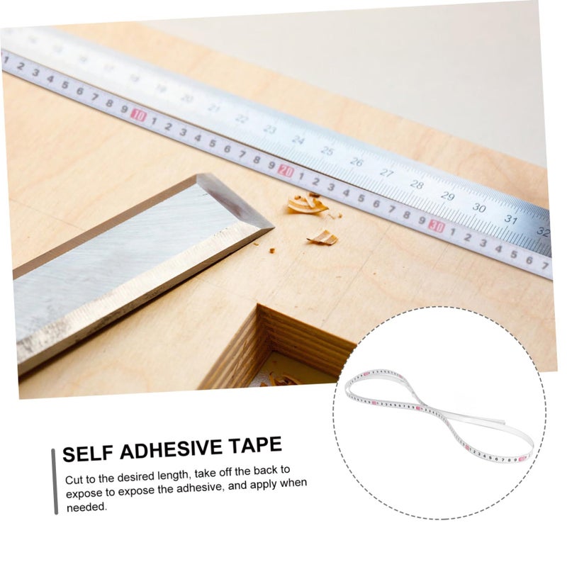 Steel Self Adhesive Metric Scale Ruler With Miter Gauge For Woodworking Bench And Table Saw Wear Resistant Tape Measure With Clear Double Markings For Precise Workshop - Image 5