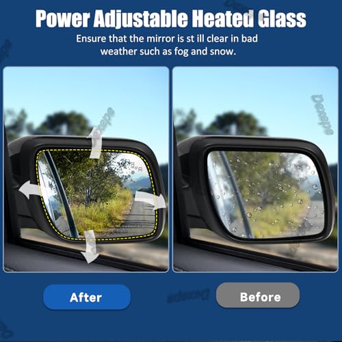 Dexepe Passenger Side Mirror Assembly Compatible with Ford Explorer 2011-2019 Rearview Mirror with Power Heated Adjustable, Turn Signal, Puddle Lamp, Blind Spot Monitor Replace FO1321617 (9 Pin Right) - Image 5