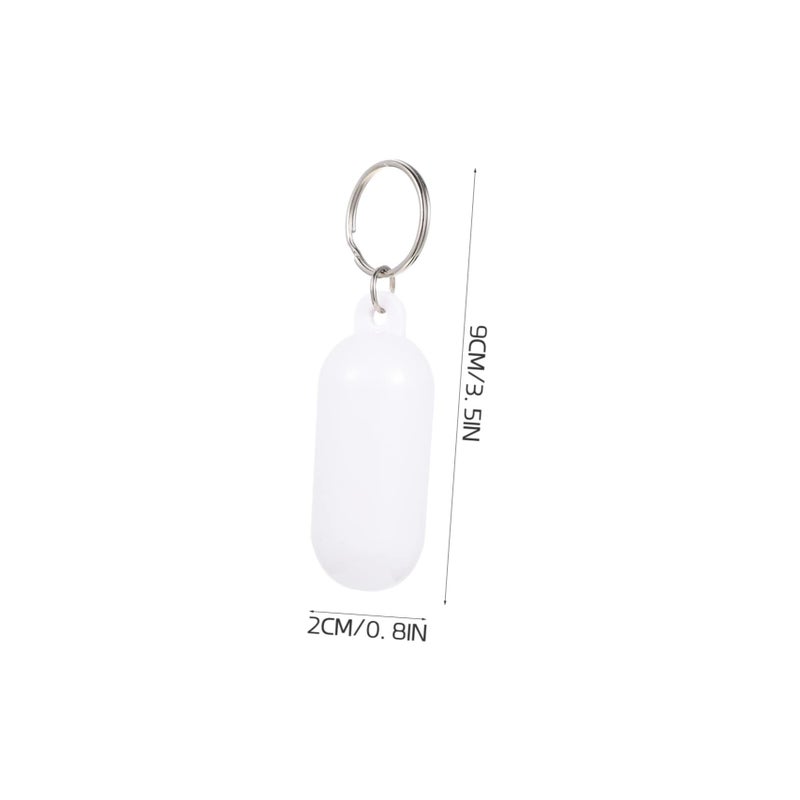 Popetpop White Floating Keychain For Boat Keys Bag Key Ring Marine Float Carabiner - Image 3