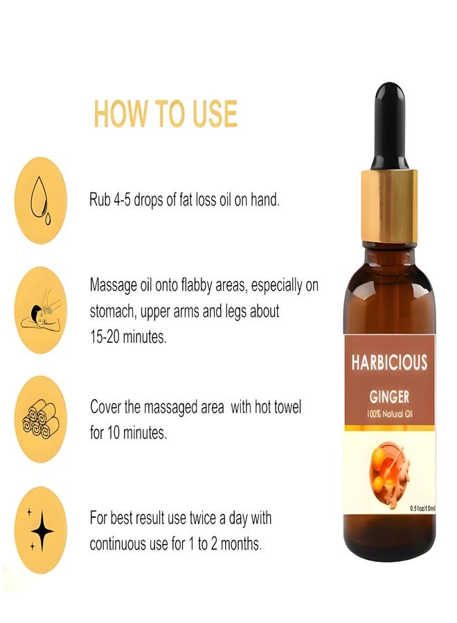 Harbicious, Ginger Oil and Rosemary Hair Oil, 100% Natural and Organic, 15 ml Each - Image 5