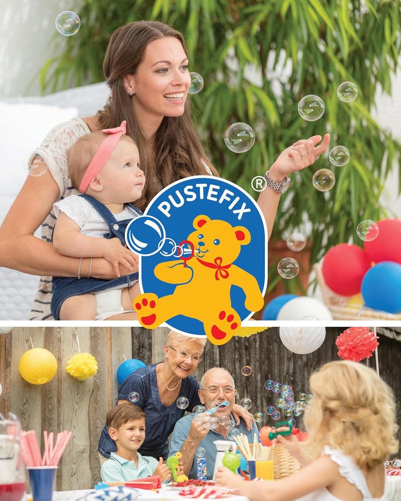 Pustefix Multi Bubble Trumpet Blowing Toy for Kids Set includes Trumpet Blower, 8.45 oz Bubbles Bottle and Liquid Tray - Image 5