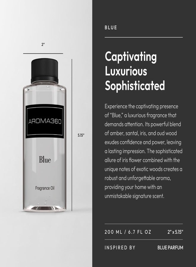 Aroma360 | Blue Diffuser Oil Blend | Luxury Essential Aromatherapy Reed Diffuser | Blue Cedar, Lavender and Eucalyptus | 6.7 fl oz 200mL - Image 3
