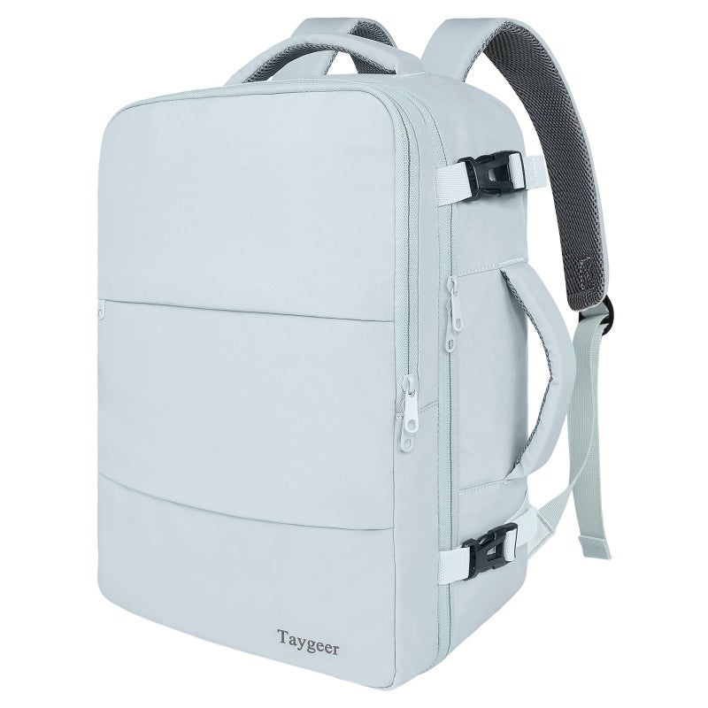 Taygeer Carry On Backpack, 35l Travel Backpack for Women Airline Approved, Cute Underseat Personal Item Travel Bag With Shoe Compartment, Casual Daypack Gifts for Friend Hiking Outdoor Weekend,Blue - Image 1