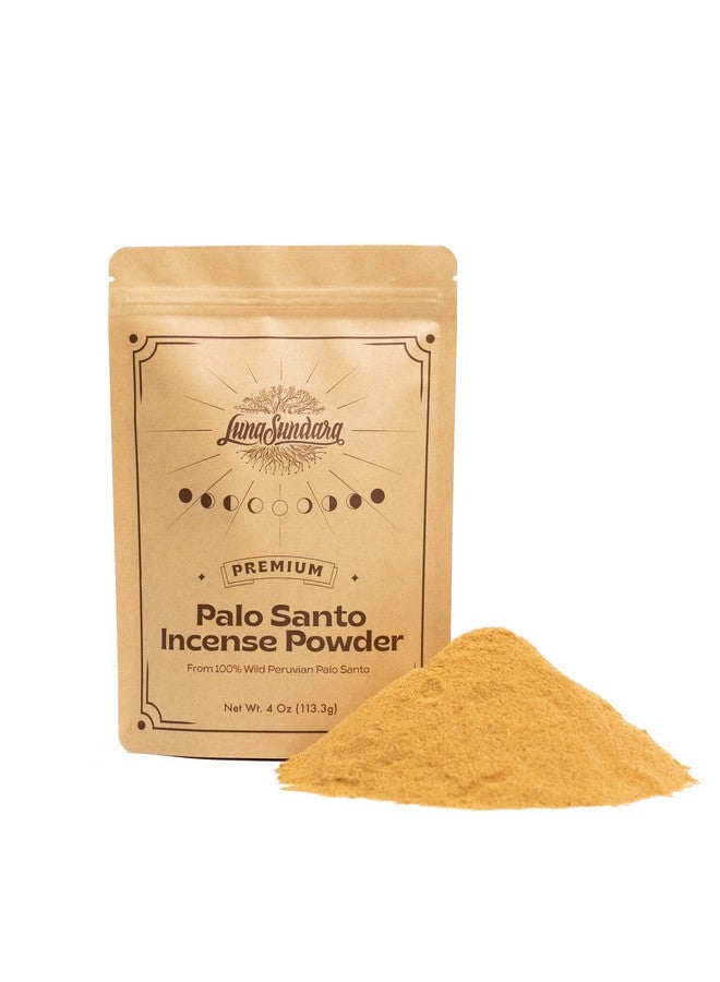 Luna Sundara Luna Sundara Palo Santo Incense Powder from 100% Wild Peruvian Palo Santo 4oz Sustainably Palo Santo Wood Powder for Smudging and Homemade Incense (Powder of Palo Santo (Bursera Graveolens Wood))  - Image 1