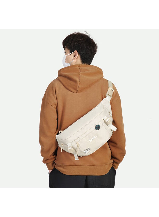 V.nine Shoulder Bag, Large Capacity Chest Bag, Crossbody Bag For Women, Casual Sports Backpack For Men, Sports Waist Pack, Khaki Backpack For Boys - Image 4