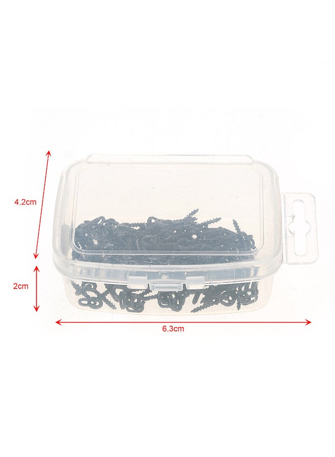 COONOR 100pcs 14mm Boilies Bait Screws with Oval Link Loops Swivel Carp Fishing Terminal Rig Pop Ups Tackle  - Image 4