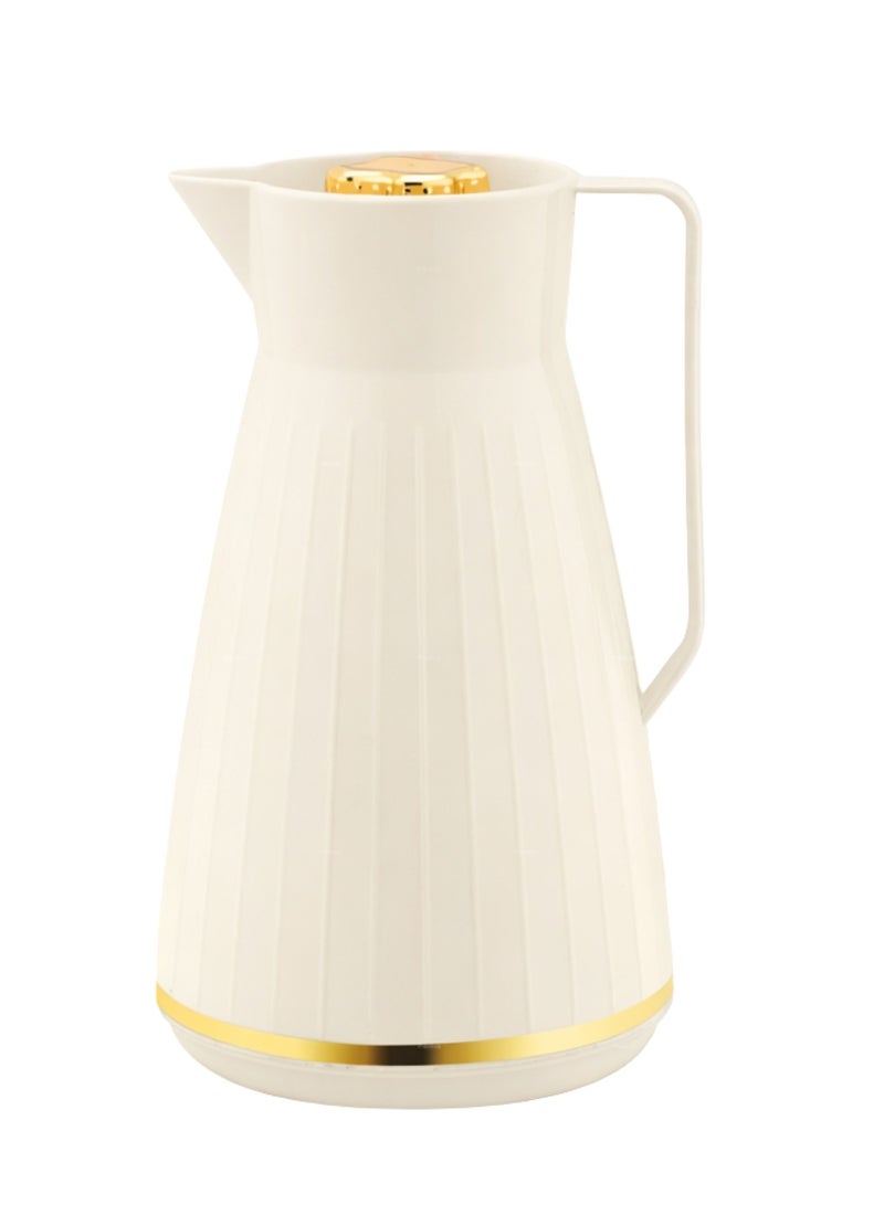 Ayda إبريق قهوة وشاي معزول بالفراغ كوفيتو سعة 1 لتر - عاجي