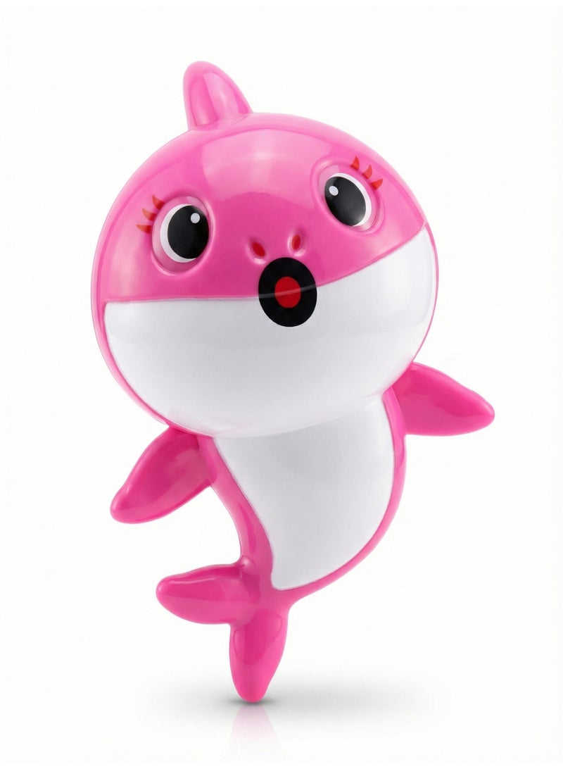 REZZOSS Baby Shark Musical Toy for Kids – Singing Pink Shark Figure with Flashing LED Lights | Cute Ocean Animal Sensory Playset | Interactive Electronic Sound Toy | Best Birthday Gift for Toddlers & Girls 3+ - Image 2