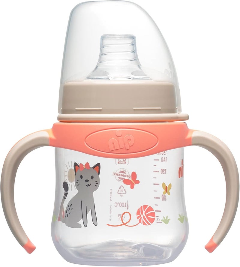 nip Neip Silicone Training Bottle, Strawberry Red, 150ml - Image 1