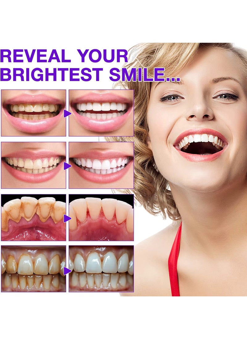 Yecuce 150Pcs Brightening Toothpaste Tabs with Nano Hydroxyapatite for Teeth Whitening Fresh Breath Remineralizing Tablets Toothpaste with Coconut Oil Peppermint Purple Toothpaste Tablets  - Image 3