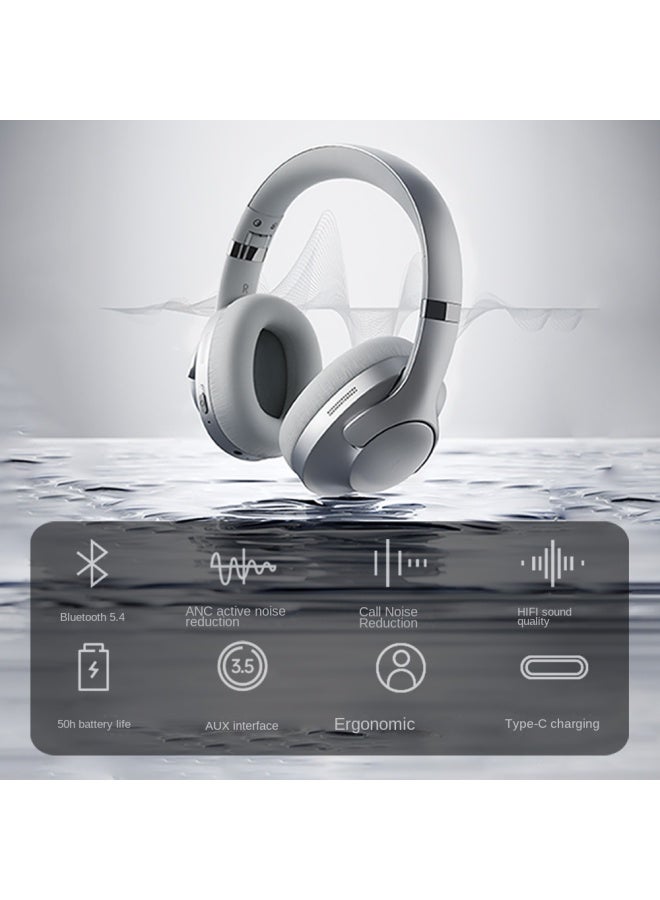 Neutral Model Anc Headset Wireless Bluetooth Headset Long Endurance All-inclusive Ear Active Noise Reduction Headset Bluetooth - Image 3