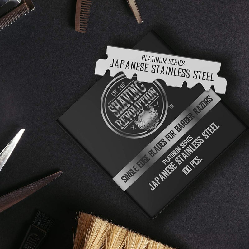 SHAVING REVOLUTION Barber Single Edge Razor Blades - 100 Count Stainless Steel - Image 2