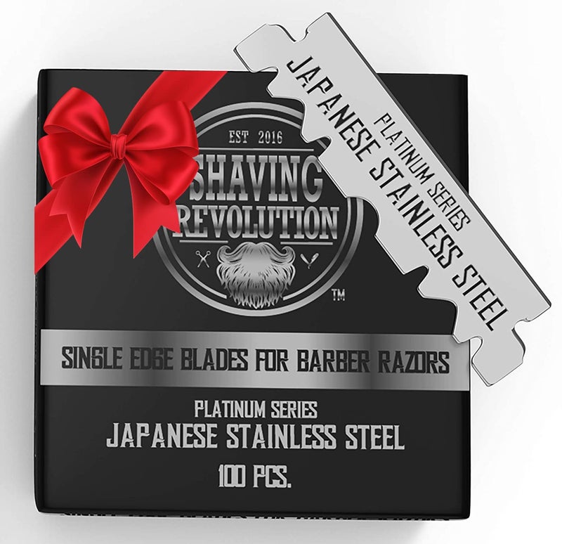 SHAVING REVOLUTION Barber Single Edge Razor Blades - 100 Count Stainless Steel - Image 1