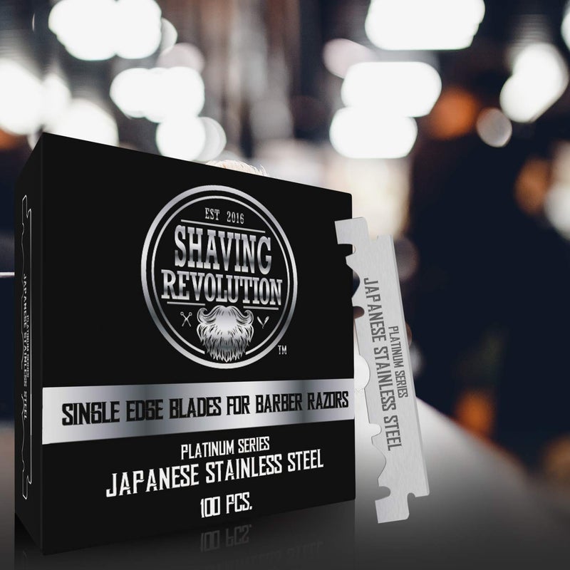 SHAVING REVOLUTION Barber Single Edge Razor Blades - 100 Count Stainless Steel - Image 4