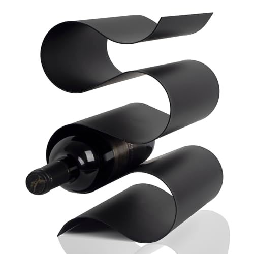 NETRCRHOM Wine Rack Countertop, Freestanding Creativity Modern Small Wine Holder, Tabletop Wine Stand for Kitchen Wine Bar Inside Cabinet, Pantry Decor-5 Bottle - Image 1