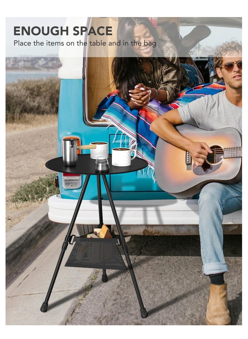 GUDOO طاولة تخييم محمولة قابلة للطي وقابلة للتعديل، صغيرة وخفيفة الوزن للاستخدام الخارجي مع حقيبة شبكية، مثالية للتخييم، الشواء، النزهات، الشاطئ، صيد السمك، التنزه أو للاستخدام الداخلي - Image 5
