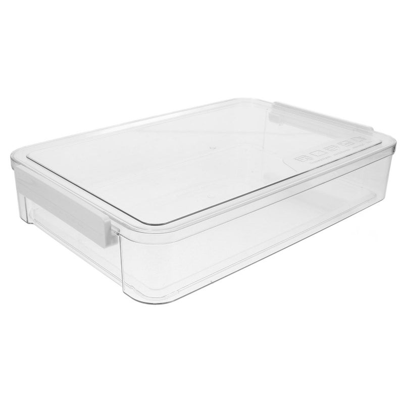 Large Plastic File Storage Box with Lid Heavy Duty Document Organizer Container White - Image 2