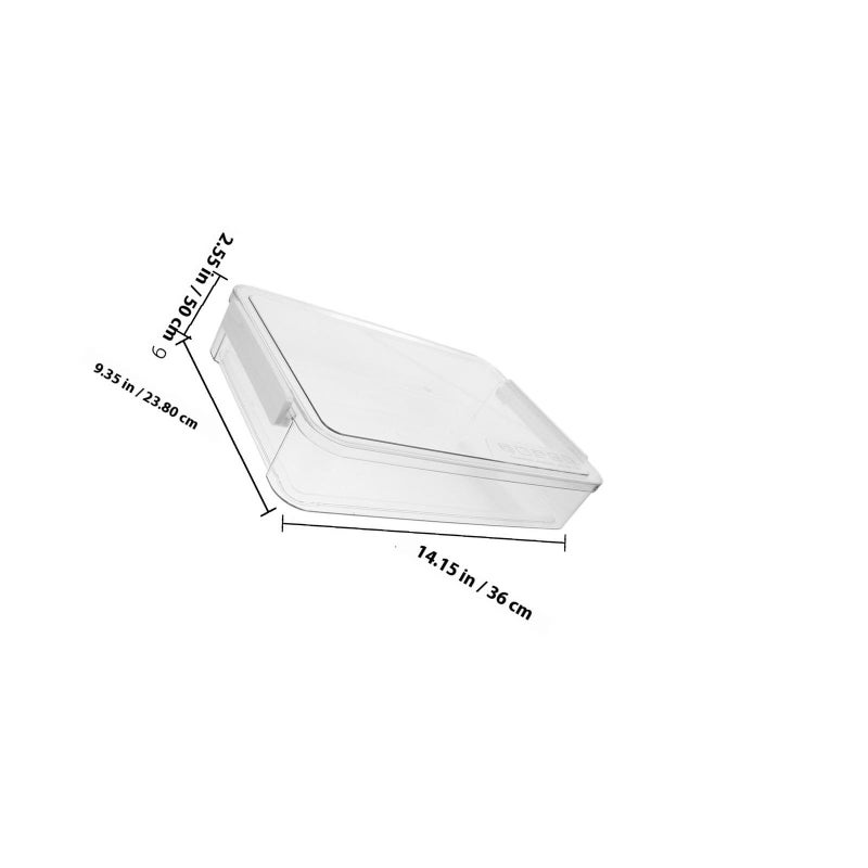 Large Plastic File Storage Box with Lid Heavy Duty Document Organizer Container White - Image 3