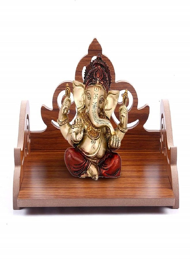 Airiz CRAFTSFY Art and Craft Wooden Beautiful Plywood Mandir Pooja Room Home Decor Office OR Home Temple Wall Hanging Product (White) (Cream) - Image 1