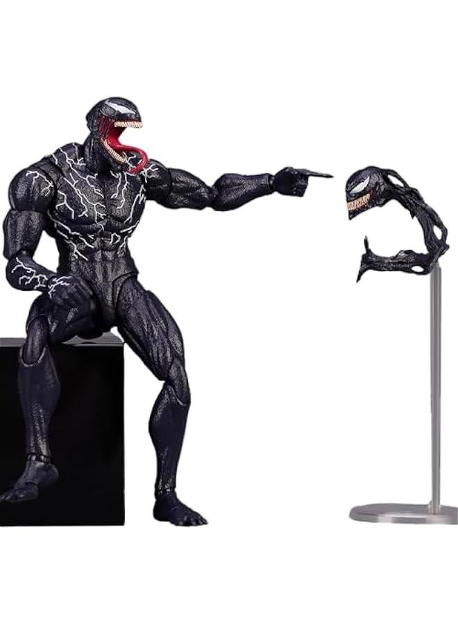 Venom Action Figure Amazing Spiderman Carnage Anime Action PVC Figure Movable Characters Model Statue Toys Desktop Ornaments or Kids Boys Birthday Gift-Venom (Updated Version Venom) - Image 4