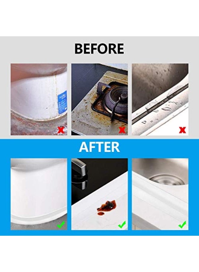 solikdm Bath/Kitchen Caulk Tape Sealant Strip，Waterproof & Mildewproof,Wall Sealing Tape Caulk Sealer,Caulk Strip，sealant Tape，Shower Tile Sealer - Image 5