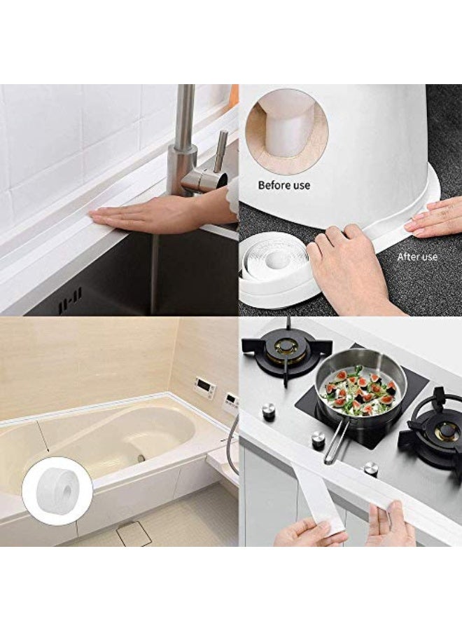 solikdm Bath/Kitchen Caulk Tape Sealant Strip，Waterproof & Mildewproof,Wall Sealing Tape Caulk Sealer,Caulk Strip，sealant Tape，Shower Tile Sealer - Image 4