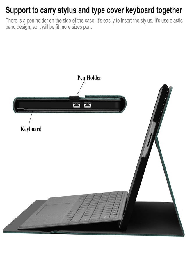 ميجو جراب Megoo Surface Pro 11 لجهاز Microsoft Surface Pro 11/10/9 مقاس 13 بوصة، جراب قابل للتعديل بزوايا متعددة، غطاء واقٍ مع حامل قلم، متوافق مع لوحة مفاتيح Type Cover (أزرق سماوي) - Image 3