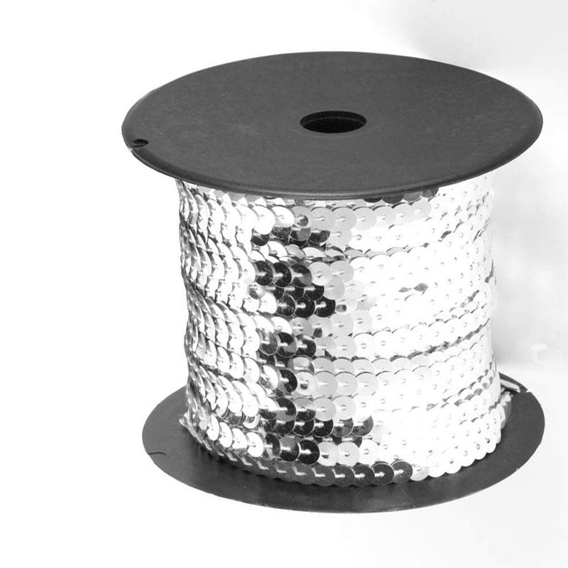 Meihuasheng Spangle Paillette Sequins Roll Spangle FlatString Trim DIY Projects Sequin String Ribbon Roll for CraftsEmbellishmentsCostume Accessories6MM100 Yard 
