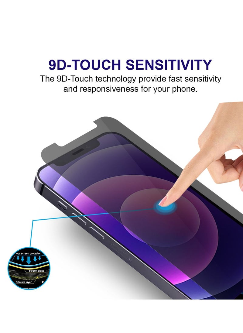 PRIMEEIGHT - PRIMEEIGHT iPhone 12 Pro Max Privacy Screen Protector 6.7 Inch Display - Ultra Thin 9H Hardness Tempered Glass iPhone 12 Pro Max Pack of 2 - Easy to Install HD Privacy Screen. - Image 1
