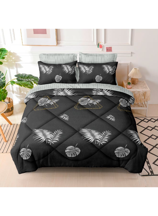 Noon East 6Pcs Comforter | Soft Microfiber Material | Multiple Color | 1 Duvet Cover 160 X 230 Cm, 1 Fitted Sheet 120 X 200 Cm With 30 Cm Deep Pocket, 4 Pillow Cases 50 X 75 Cm | Suitable For Single Size Mattress - Image 1