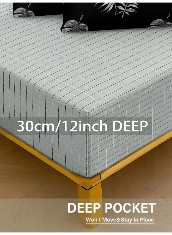 Noon East 6Pcs Comforter | Soft Microfiber Material | Multiple Color | 1 Duvet Cover 160 X 230 Cm, 1 Fitted Sheet 120 X 200 Cm With 30 Cm Deep Pocket, 4 Pillow Cases 50 X 75 Cm | Suitable For Single Size Mattress - Image 5