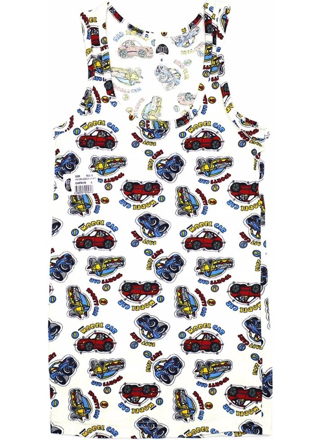 Gümüş Silver Boy Lycra Patterned Undershirt 3088 - 6 Pieces