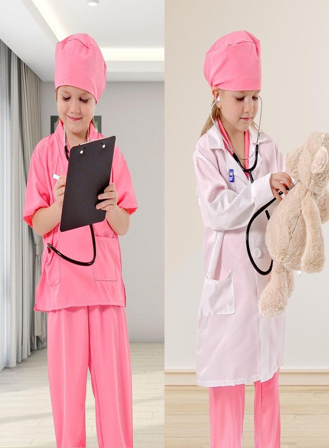 Liberry Doctor Costumes for Kids, Toddler Dress Up Clothes with Real Stethoscope, Halloween Pretend Play Gift for Girls - Image 2