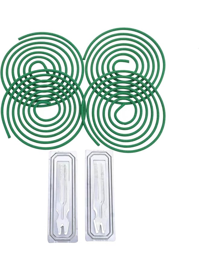 إيروريكس لفائف بخور السترونيلا، كل لفائف يمكن أن تدوم لمدة 5 إلى 7 ساعات، مناسبة للتخييم في الهواء الطلق والفناء والمشي لمسافات طويلة وما إلى ذلك، تحتوي العبوة على 48 لفائف وحاملين لللفائف - Image 4