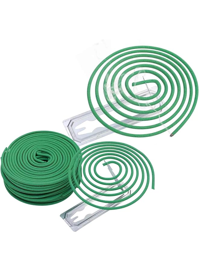 إيروريكس لفائف بخور السترونيلا، كل لفائف يمكن أن تدوم لمدة 5 إلى 7 ساعات، مناسبة للتخييم في الهواء الطلق والفناء والمشي لمسافات طويلة وما إلى ذلك، تحتوي العبوة على 48 لفائف وحاملين لللفائف - Image 2