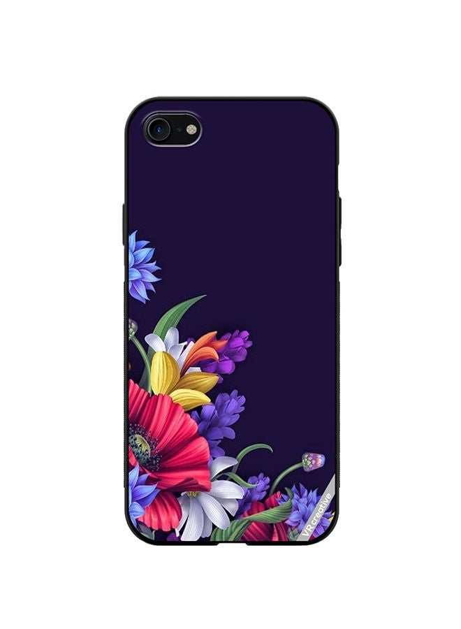 VR CREATIVE Protective Case Cover For Apple iPhone SE (2022) Flower Design Multicolour - Image 1