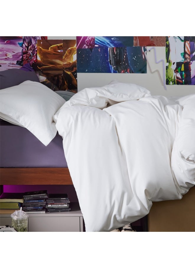 Bedsure غطاء لحاف توين توين إكس إل للأطفال - غطاء لحاف ناعم مزدوج الفرشاة، قطعتان، يتضمن غطاء لحاف أبيض للأطفال مقاس 68 × 90 مع إغلاق بسحاب وغطاء وسادة واحد بدون لحاف  - Image 4
