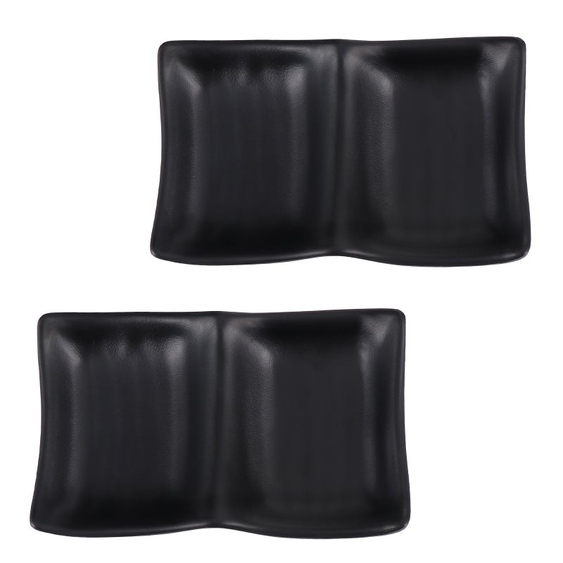 2pcs Plate Seasoning Sauce Dish Snack Desser Plates Sushi Dishes Flavor Tray - Image 1