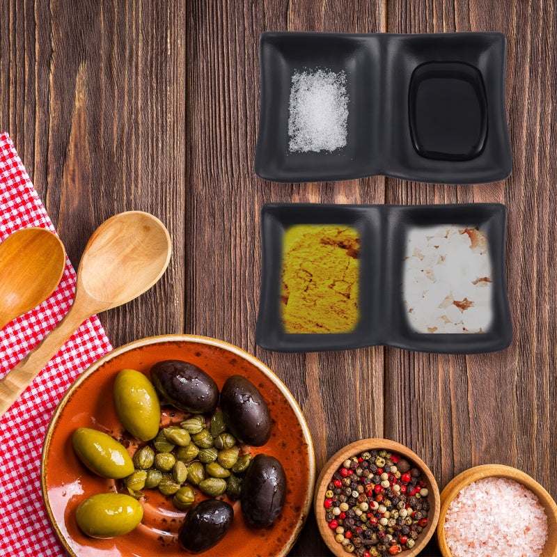 2pcs Plate Seasoning Sauce Dish Snack Desser Plates Sushi Dishes Flavor Tray - Image 4