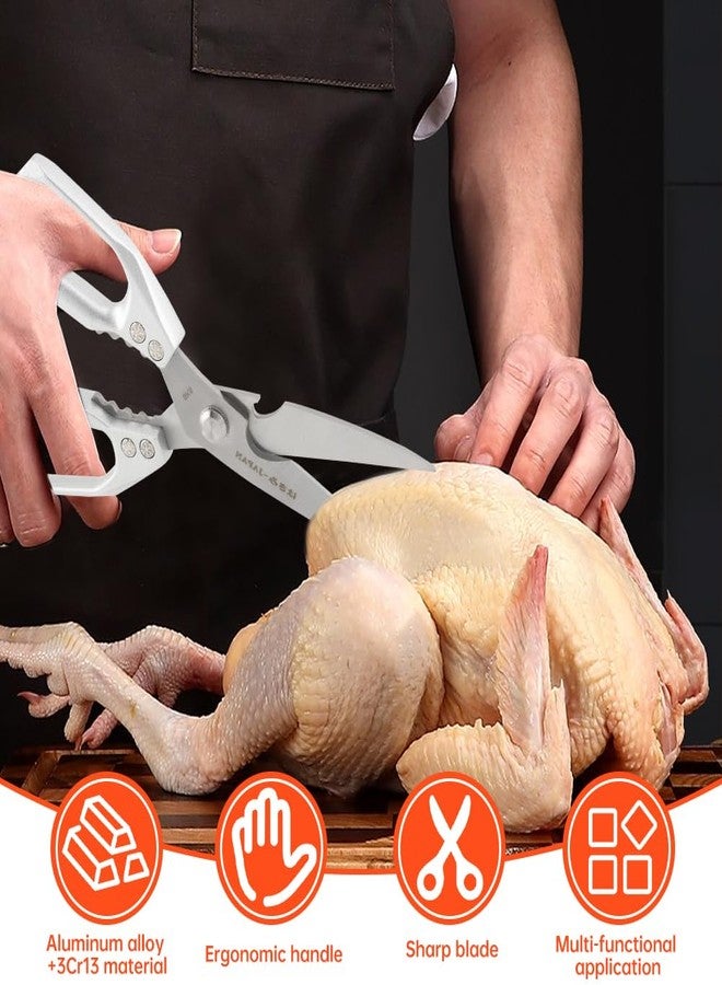 Yonderfume Kitchen Scissors Set Stainless Steel Kitchen Shear Heavy Duty Sharp Poultry Shears Japanese Scissors for Food, Chicken Bones, and Turkey, Dishwasher Safe - Image 4