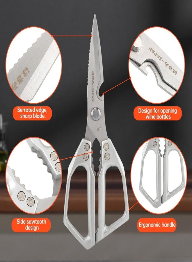 Yonderfume Kitchen Scissors Set Stainless Steel Kitchen Shear Heavy Duty Sharp Poultry Shears Japanese Scissors for Food, Chicken Bones, and Turkey, Dishwasher Safe - Image 3