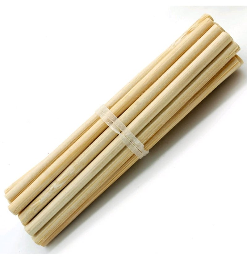 Imprint عصي خشبية دائرية الشكل بطول 8 سم لون طبيعي 200 قطعة - Image 2
