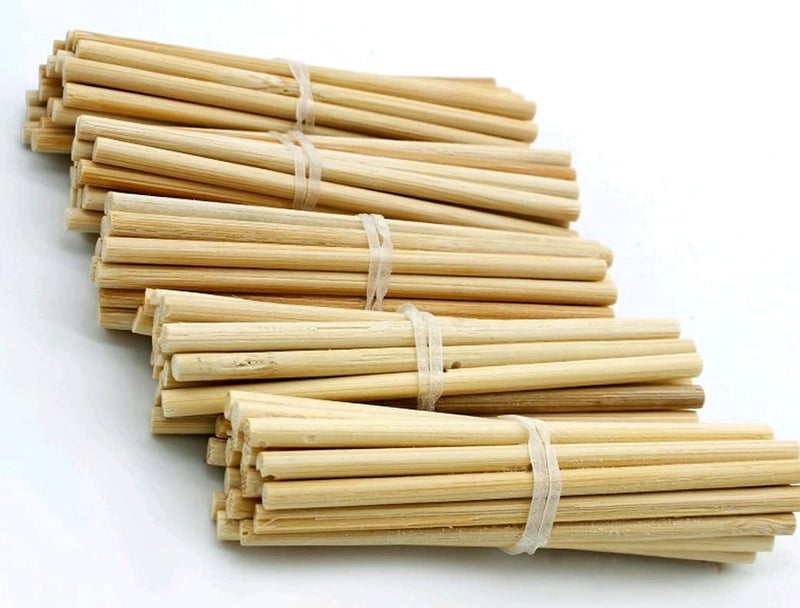 Imprint عصي خشبية دائرية الشكل بطول 8 سم لون طبيعي 200 قطعة - Image 3