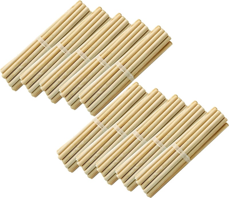 Imprint عصي خشبية دائرية الشكل بطول 8 سم لون طبيعي 200 قطعة - Image 1