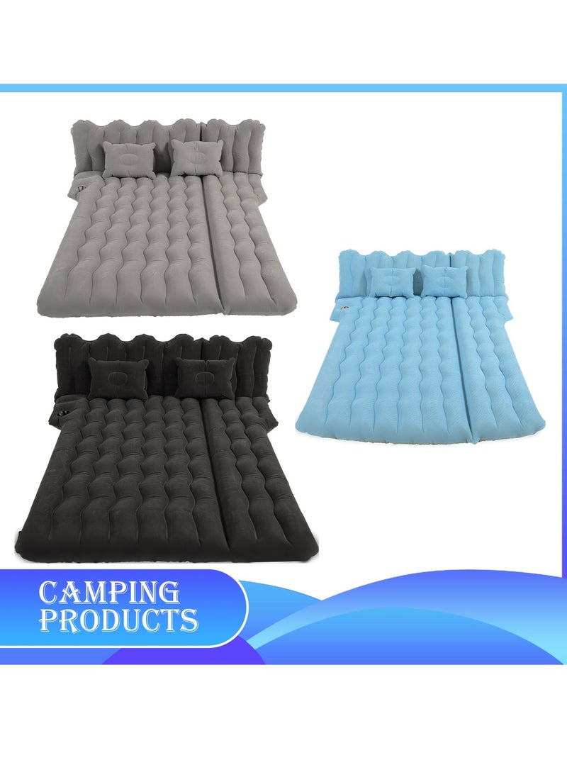 Manful Inflatable Mattress with Pump Portable Outdoor Air Mattress Foldable Single Thickened Flocking Mattress for Outdoor and Home  - Image 3